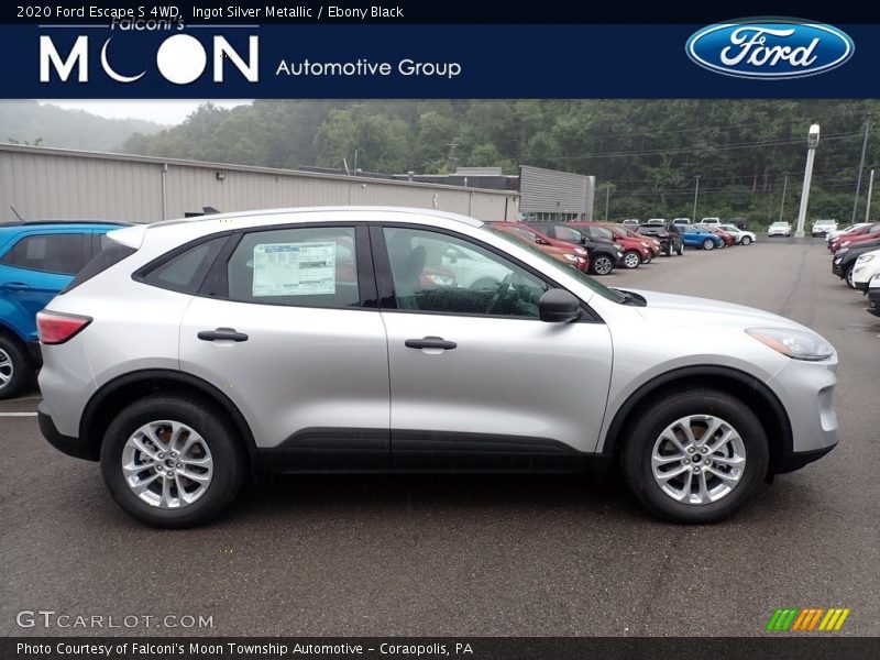 Ingot Silver Metallic / Ebony Black 2020 Ford Escape S 4WD