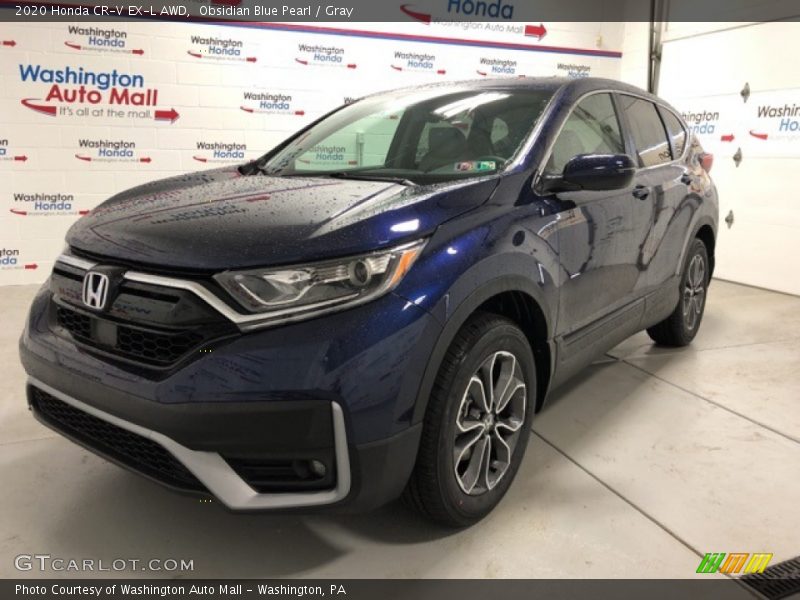 Obsidian Blue Pearl / Gray 2020 Honda CR-V EX-L AWD