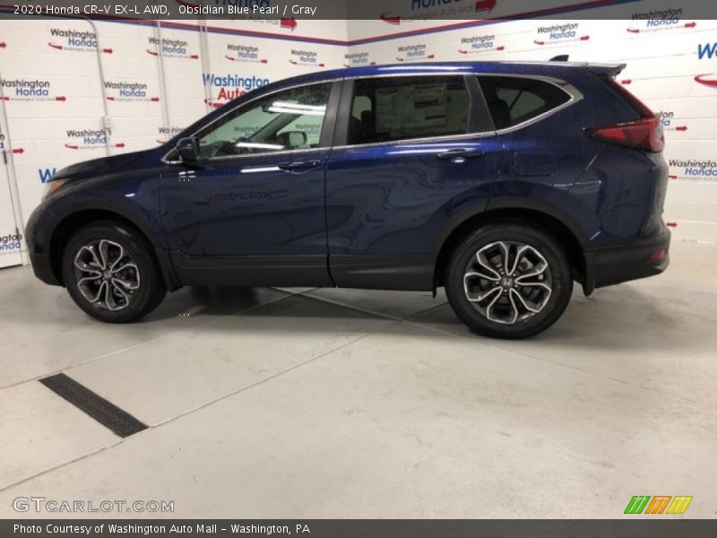 Obsidian Blue Pearl / Gray 2020 Honda CR-V EX-L AWD