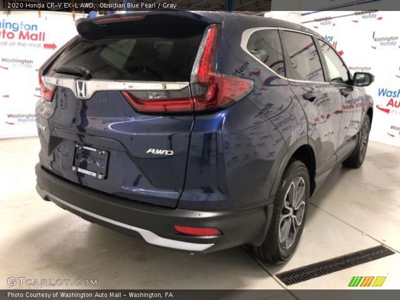 Obsidian Blue Pearl / Gray 2020 Honda CR-V EX-L AWD
