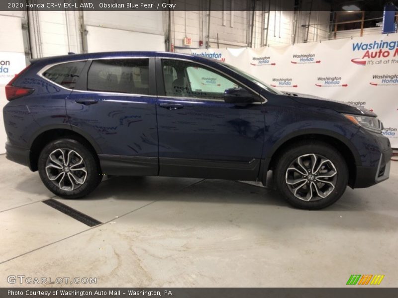 Obsidian Blue Pearl / Gray 2020 Honda CR-V EX-L AWD