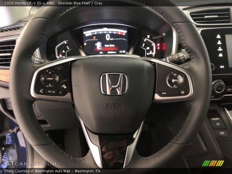Obsidian Blue Pearl / Gray 2020 Honda CR-V EX-L AWD