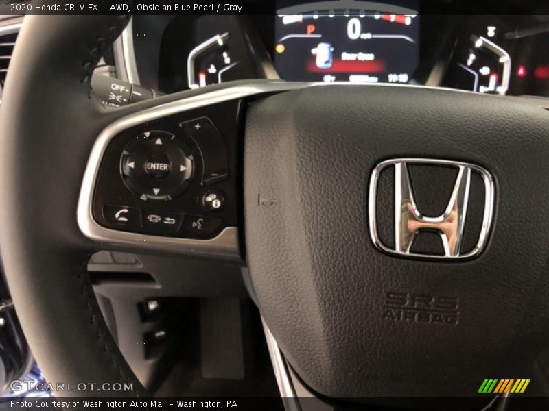 Obsidian Blue Pearl / Gray 2020 Honda CR-V EX-L AWD