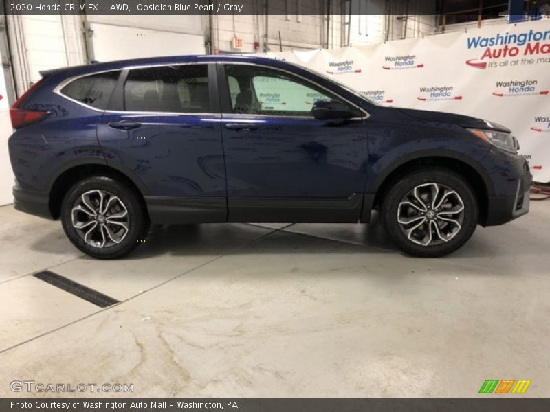 Obsidian Blue Pearl / Gray 2020 Honda CR-V EX-L AWD