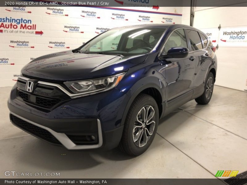 Obsidian Blue Pearl / Gray 2020 Honda CR-V EX-L AWD