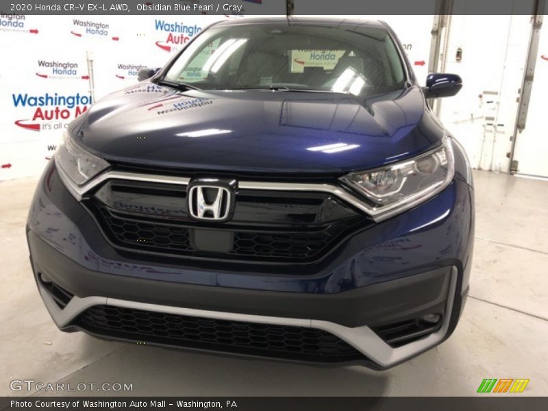 Obsidian Blue Pearl / Gray 2020 Honda CR-V EX-L AWD