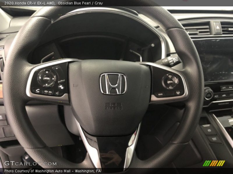 Obsidian Blue Pearl / Gray 2020 Honda CR-V EX-L AWD
