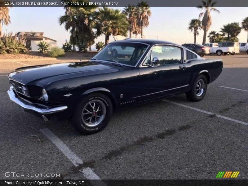 Midnight Blue / Blue/White Pony 1966 Ford Mustang Fastback