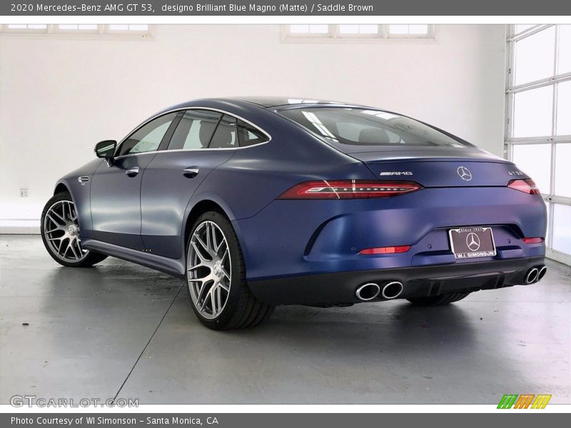 designo Brilliant Blue Magno (Matte) / Saddle Brown 2020 Mercedes-Benz AMG GT 53