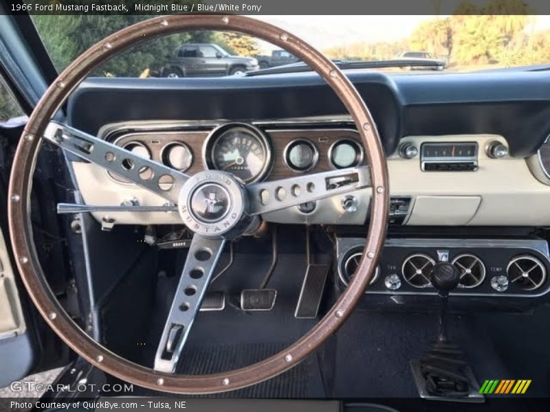 Midnight Blue / Blue/White Pony 1966 Ford Mustang Fastback