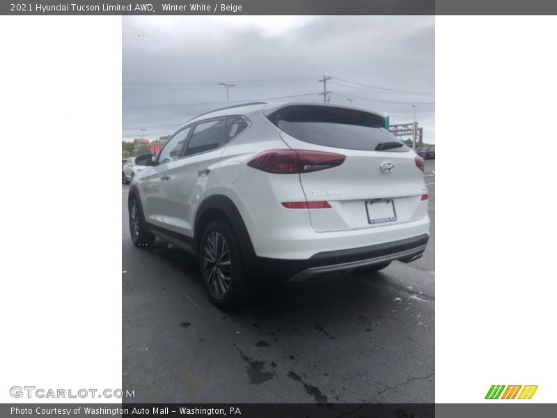 Winter White / Beige 2021 Hyundai Tucson Limited AWD