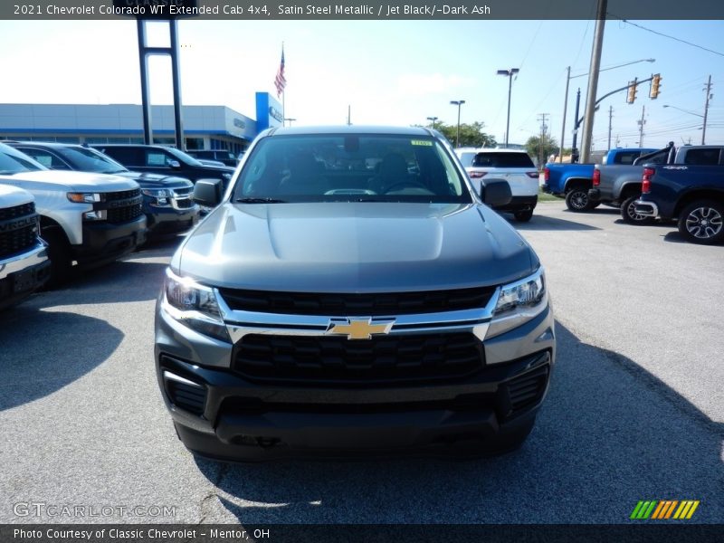 Satin Steel Metallic / Jet Black/­Dark Ash 2021 Chevrolet Colorado WT Extended Cab 4x4