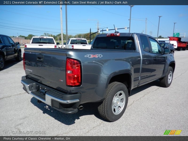 Satin Steel Metallic / Jet Black/­Dark Ash 2021 Chevrolet Colorado WT Extended Cab 4x4