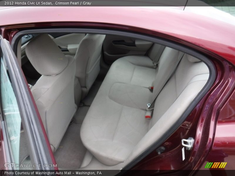 Crimson Pearl / Gray 2012 Honda Civic LX Sedan