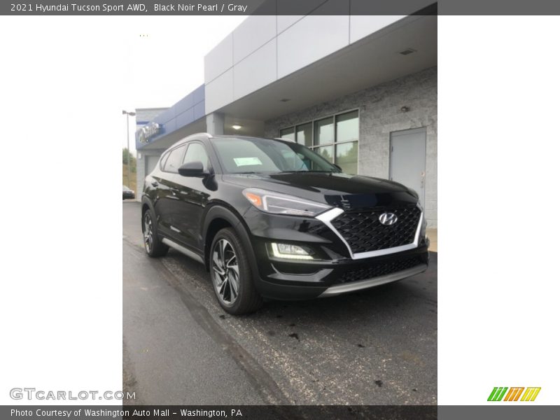 Black Noir Pearl / Gray 2021 Hyundai Tucson Sport AWD