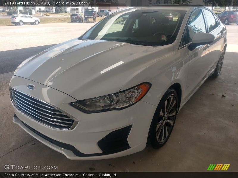 Oxford White / Ebony 2019 Ford Fusion SE AWD