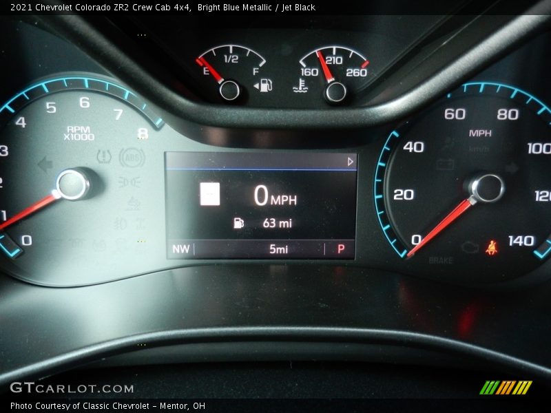 Bright Blue Metallic / Jet Black 2021 Chevrolet Colorado ZR2 Crew Cab 4x4