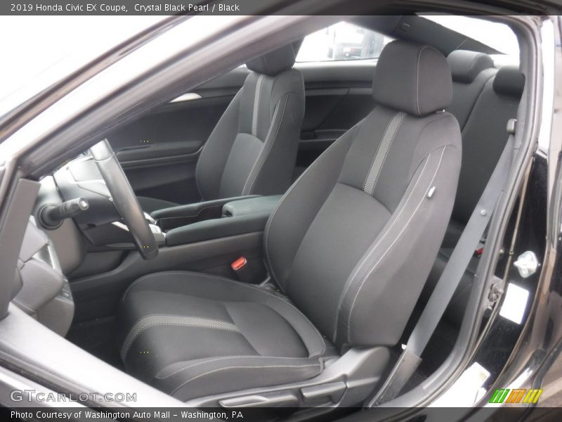 Crystal Black Pearl / Black 2019 Honda Civic EX Coupe