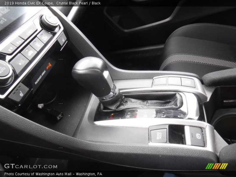 Crystal Black Pearl / Black 2019 Honda Civic EX Coupe