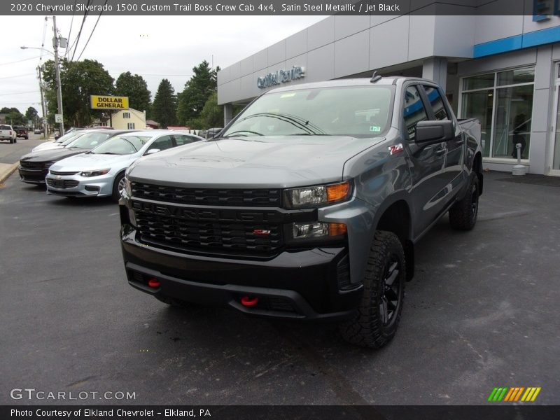 Satin Steel Metallic / Jet Black 2020 Chevrolet Silverado 1500 Custom Trail Boss Crew Cab 4x4