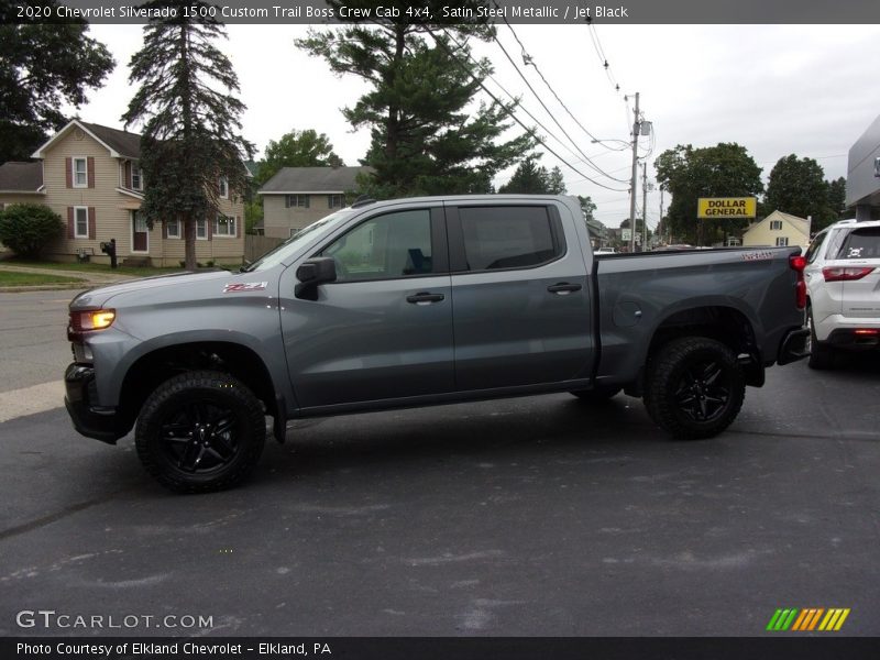 Satin Steel Metallic / Jet Black 2020 Chevrolet Silverado 1500 Custom Trail Boss Crew Cab 4x4