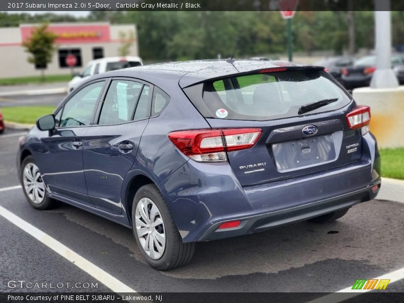 Carbide Gray Metallic / Black 2017 Subaru Impreza 2.0i 5-Door