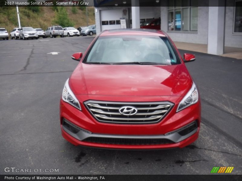 Scarlet Red / Gray 2017 Hyundai Sonata Sport
