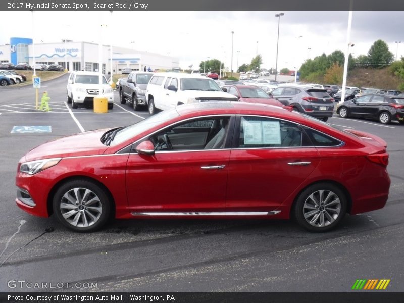 Scarlet Red / Gray 2017 Hyundai Sonata Sport