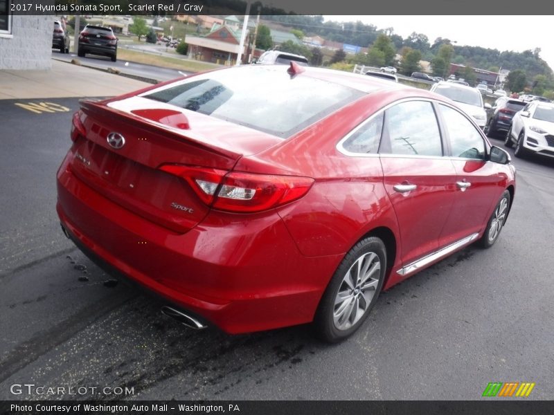 Scarlet Red / Gray 2017 Hyundai Sonata Sport