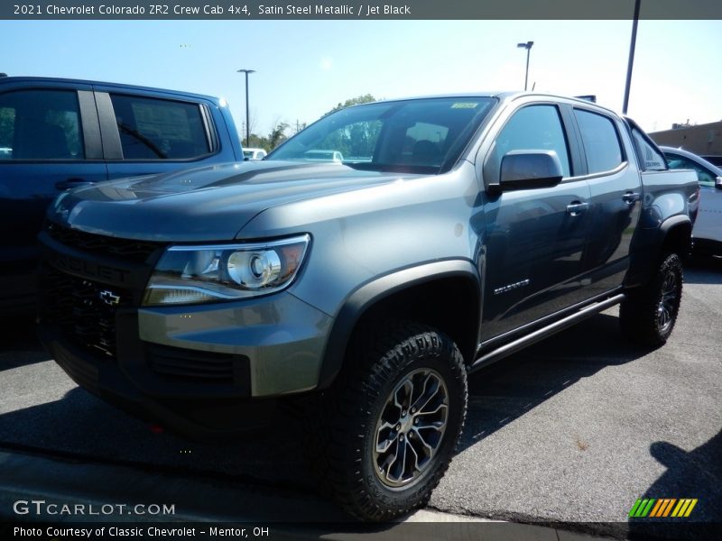Satin Steel Metallic / Jet Black 2021 Chevrolet Colorado ZR2 Crew Cab 4x4