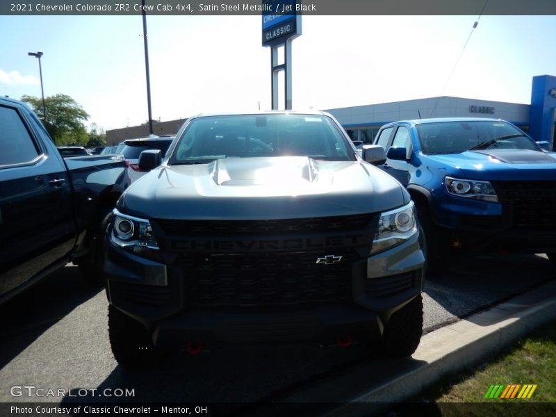 Satin Steel Metallic / Jet Black 2021 Chevrolet Colorado ZR2 Crew Cab 4x4