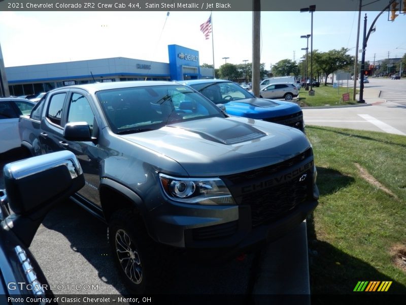 Satin Steel Metallic / Jet Black 2021 Chevrolet Colorado ZR2 Crew Cab 4x4