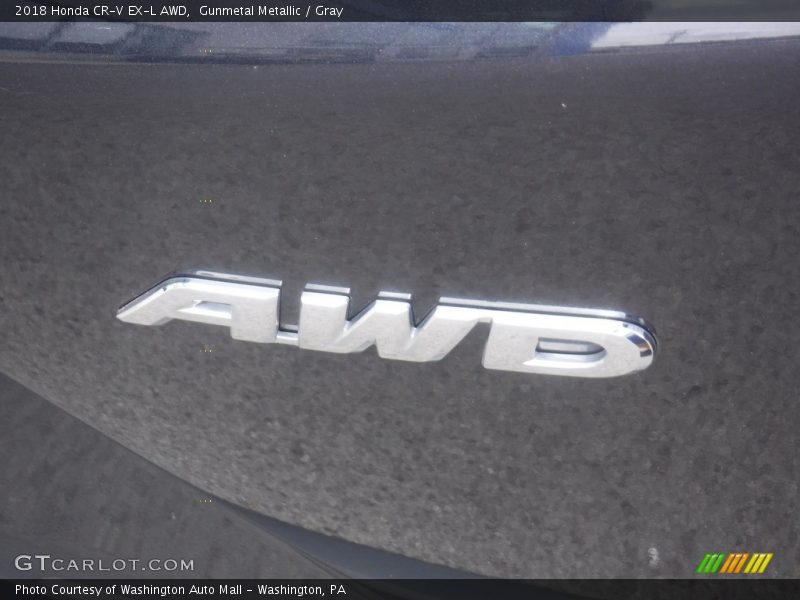 Gunmetal Metallic / Gray 2018 Honda CR-V EX-L AWD
