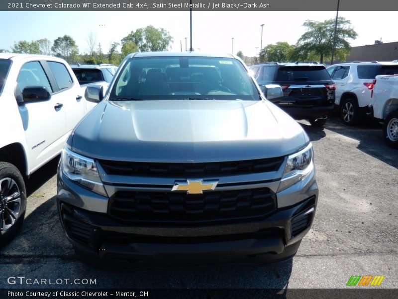 Satin Steel Metallic / Jet Black/­Dark Ash 2021 Chevrolet Colorado WT Extended Cab 4x4