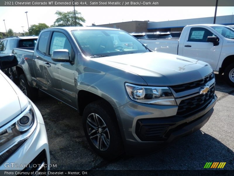Satin Steel Metallic / Jet Black/­Dark Ash 2021 Chevrolet Colorado WT Extended Cab 4x4