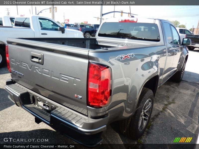 Satin Steel Metallic / Jet Black/­Dark Ash 2021 Chevrolet Colorado WT Extended Cab 4x4