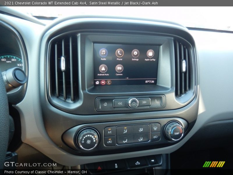 Satin Steel Metallic / Jet Black/­Dark Ash 2021 Chevrolet Colorado WT Extended Cab 4x4