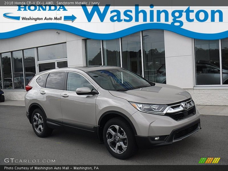 Sandstorm Metallic / Ivory 2018 Honda CR-V EX-L AWD