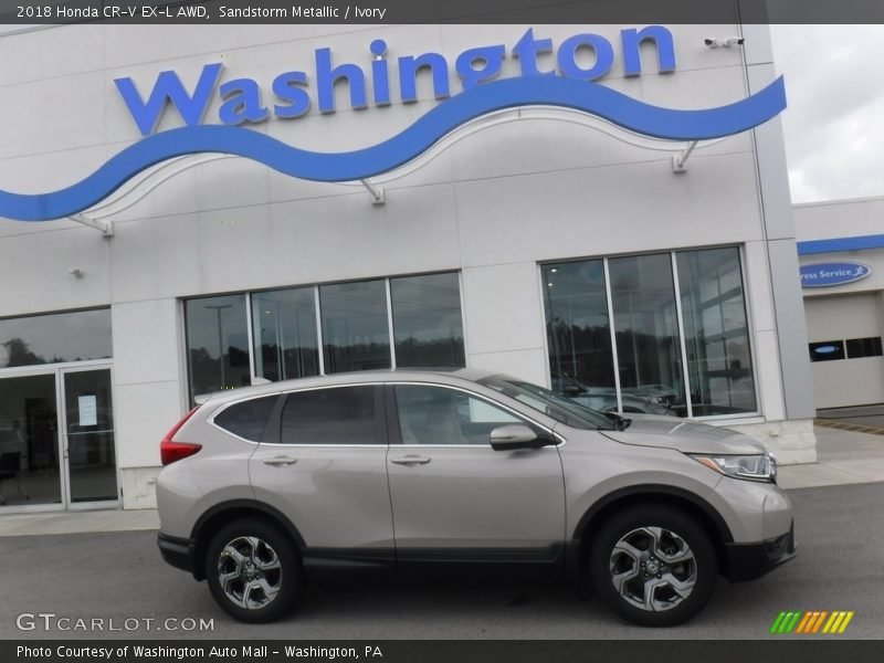 Sandstorm Metallic / Ivory 2018 Honda CR-V EX-L AWD