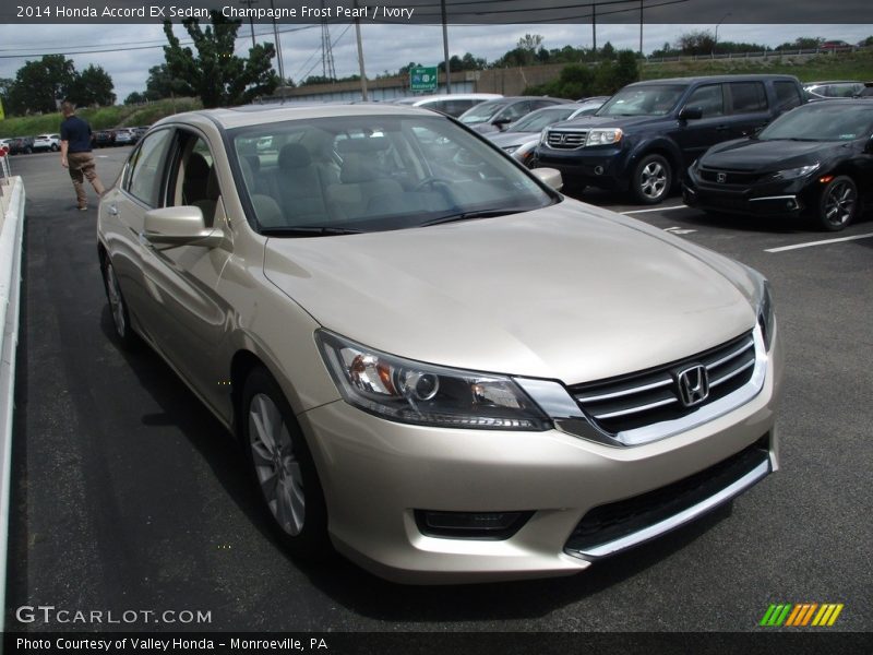 Champagne Frost Pearl / Ivory 2014 Honda Accord EX Sedan