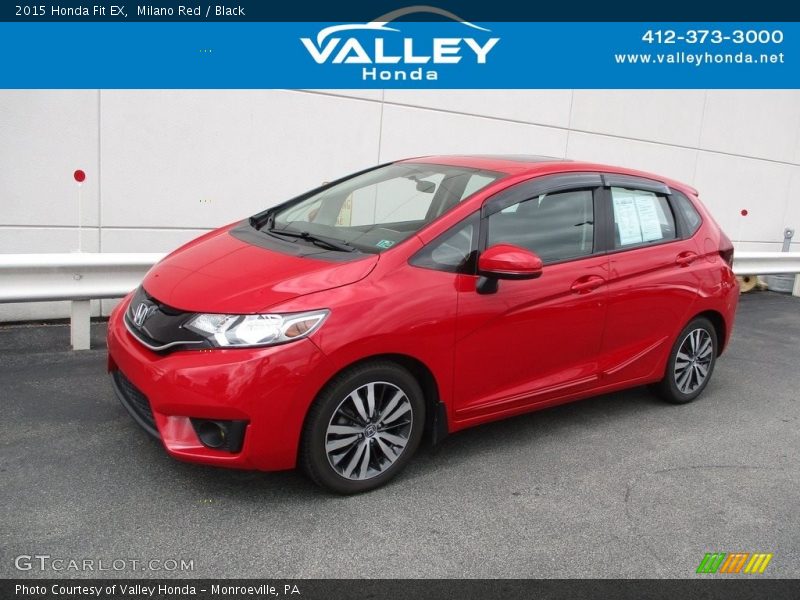 Milano Red / Black 2015 Honda Fit EX