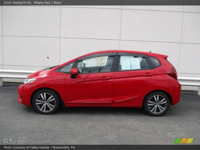 Milano Red / Black 2015 Honda Fit EX