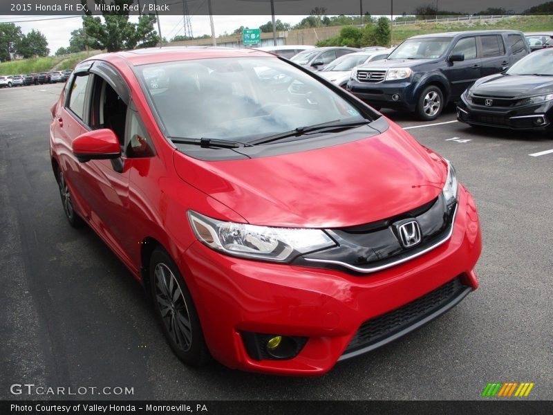 Milano Red / Black 2015 Honda Fit EX