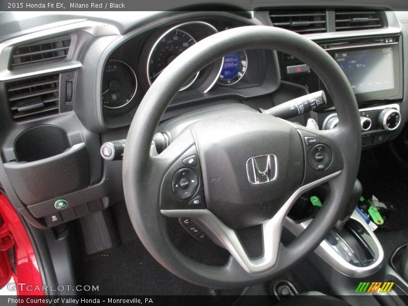Milano Red / Black 2015 Honda Fit EX