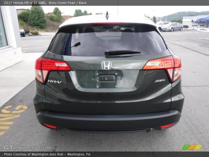 Misty Green Pearl / Black 2017 Honda HR-V EX AWD