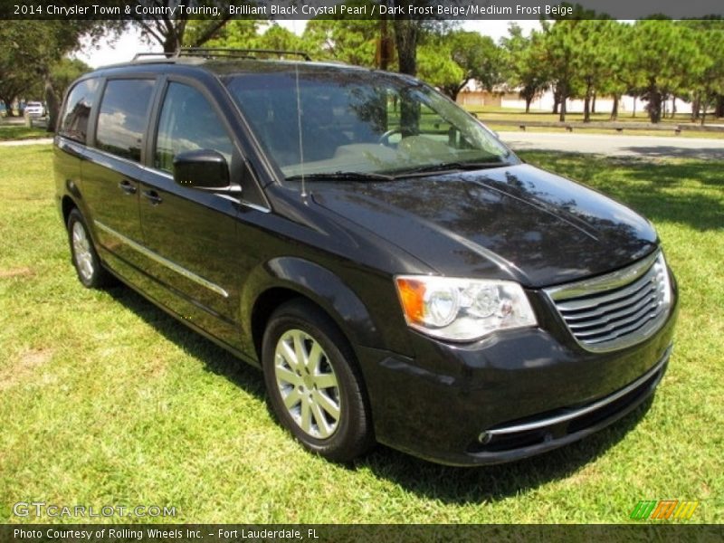 Brilliant Black Crystal Pearl / Dark Frost Beige/Medium Frost Beige 2014 Chrysler Town & Country Touring