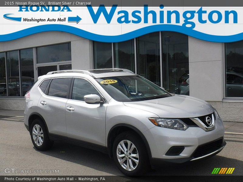 Brilliant Silver / Charcoal 2015 Nissan Rogue SV