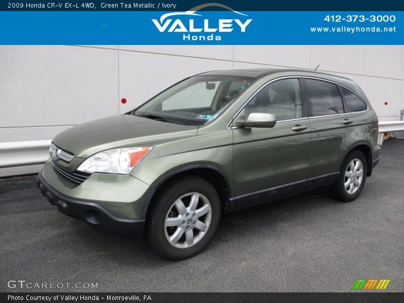 Green Tea Metallic / Ivory 2009 Honda CR-V EX-L 4WD