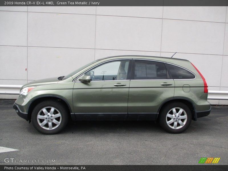 Green Tea Metallic / Ivory 2009 Honda CR-V EX-L 4WD