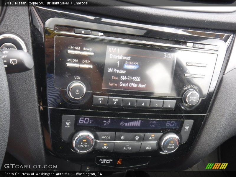 Brilliant Silver / Charcoal 2015 Nissan Rogue SV